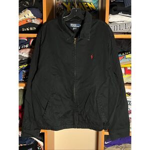 Vintage Polo Ralph Lauren Men’s Black Harrington Jacket XL